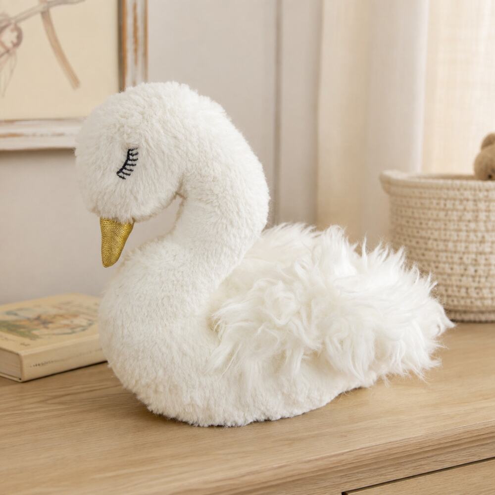 Pottery Barn Kids White Swan Plush Stuffed Animal